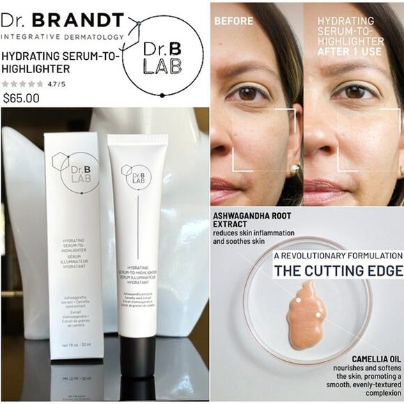 NIB Dr. Brandt Hydrating Serum to Highlighter 2in1 Natural Glow Dr B Lab - Picture 1 of 12